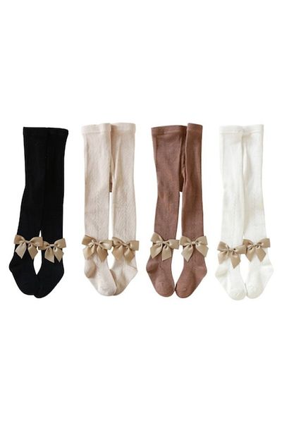 Mixbo Set 4 Long Socks with Bows 18-20 months, Cotton, 035