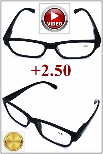 TAN EXPRESS Unisex Book Reading Glasses & Computer Glasses & Near Glasses & (+2.50) 1 Piece (Product with Video)
