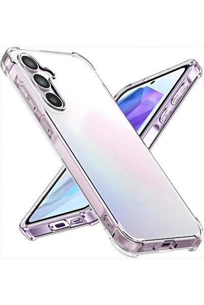 Samsung Galaxy A54 Uyumlu Renksiz Silikon Şeffaf Telefon Kılıfı Kapak