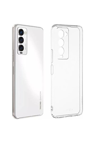 SHOWLIGHT Tecno Camon 18 Uyumlu Renksiz Silikon Şeffaf Telefon Kılıfı Kapak