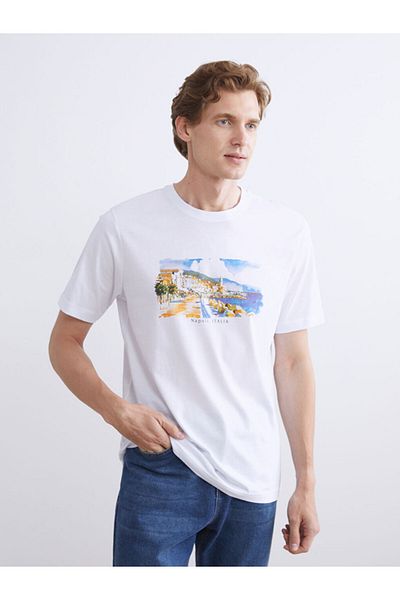 LC Waikiki Quality Parts from Celebi Store |   Crew Neck Printed Combed Cotton Men's T-Shirt