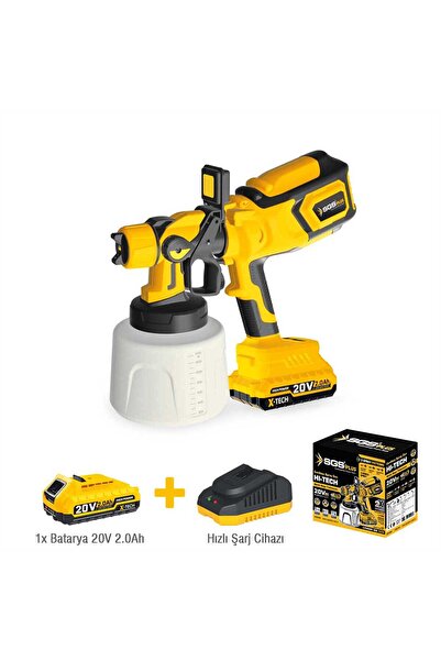 SGS PLUS SGS5460 20 Volt 2 Amper Akülü Boya Püskürtme Tabancası Makinası