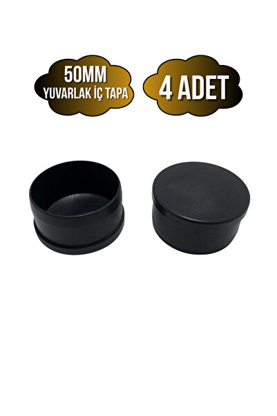 DSYapıAksesuar Yuvarlak Demir Profil İç Tapa Geçme Plastik Ayak Geçme Koruma ...