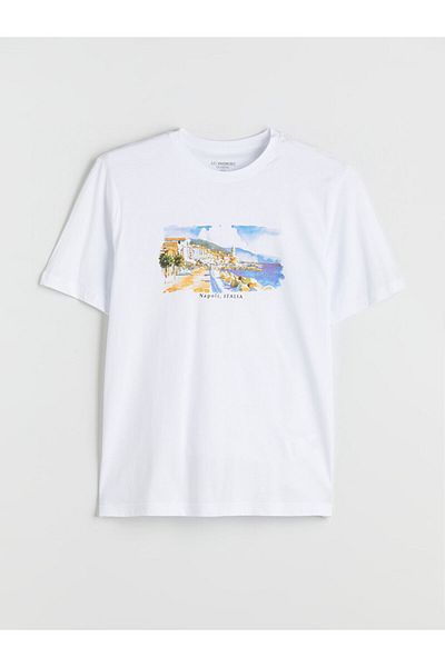 LC Waikiki Quality Parts from Celebi Store |   Crew Neck Printed Combed Cotton Men's T-Shirt