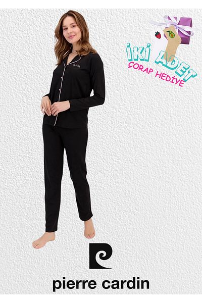 Pierre Cardin Women's Cotton & Modal Boxed Long Sleeve Pajama Set L1.Pc.7717.001