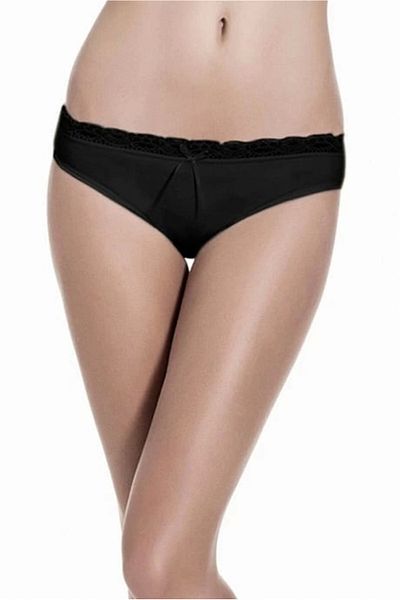 Modestia Double Tiger 609 Lace Panties - Black - 38