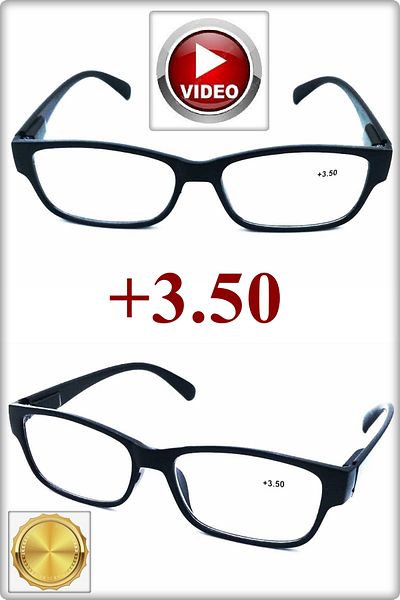 TAN EXPRESS Unisex Book Reading Glasses & Computer Glasses & Near Glasses & (+3.50) 1 Piece (Product with Video)