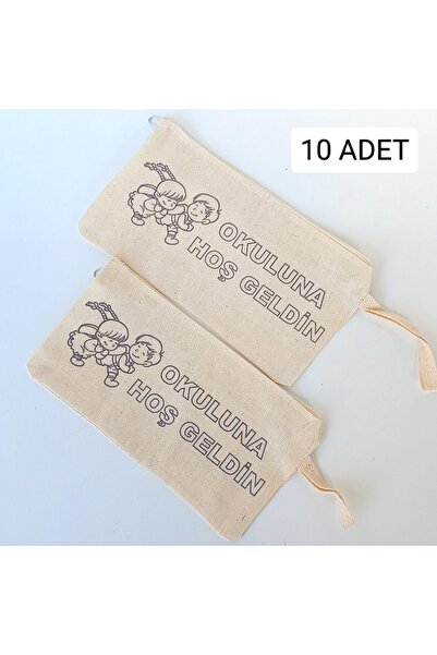 ORGANİZASYON HEDİYEM 10 ADET BOYANABİLİR OKULUNA HOŞ GELDİN KALEMLİK - İLK GÜN HEDİYESİ - OKUL HEDİYESİ - KURUMSAL HEDİYE