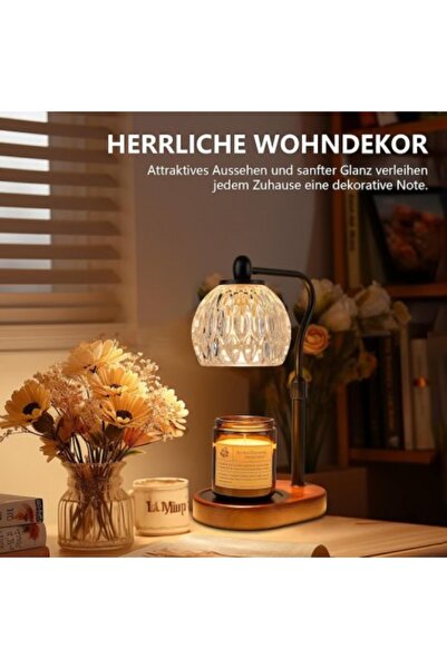 Kardett Electric Candle Melting Lamp, Height Adjustable, 2/4/8 Hour Timer, Bulb Included