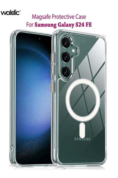 Generic Samsung Galaxy S24 FE Magsafe Case Back Case Cover Compatible - Clear