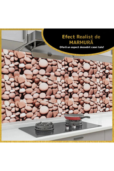 Teno Set 20x Tapet Marmura Premium 3D Teno®, suprafata acoperire 3.6 mp, 30x60 cm, maro