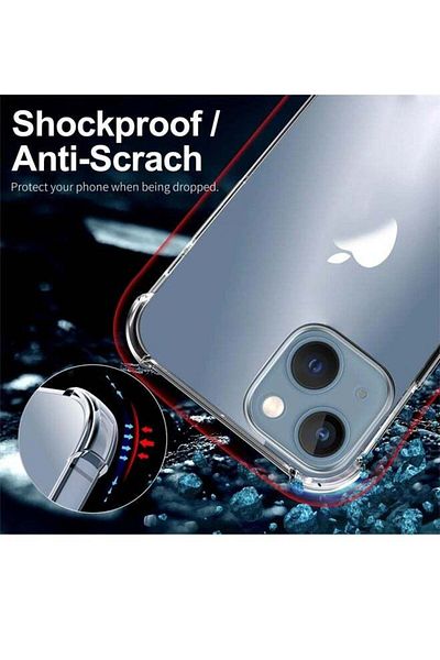 Generic Silicone Protective Back Case Cover For Apple iPhone 15 Transparent