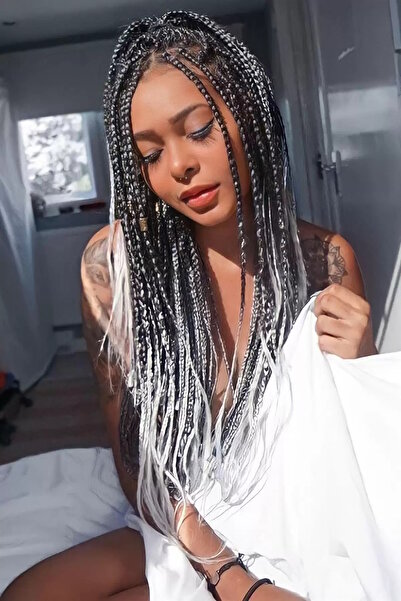 CAŞ DEKORASYON Two Color Ombre African Braid Box Braid Synthetic Hair 60 Cm. 100 Grams.