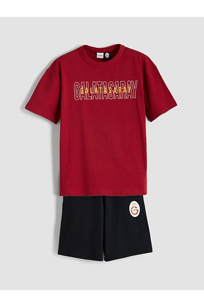 LC Waikiki Quality Parts from Celebi Store |   Red Printed Boys' T-Shirt and Shorts 2-Piece
