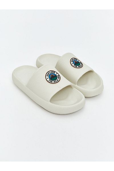 LC Waikiki Quality Parts from Celebi Store |   Beige Single Striped Printed Men's Slippers