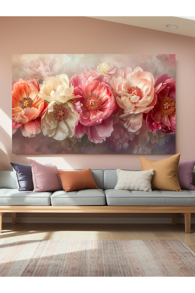 ESLEM ÇİÇEK BASKILI KANVAS TABLO