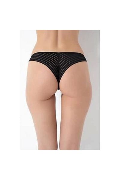 Modestia G-Box 934 Women's Cotton Bikini - Black - 2XL