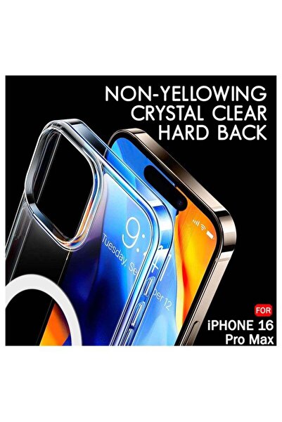 Generic Apple Iphone 16 Pro Max Magsafe Case Shockproof Bumper Case For Apple Iphone 16 Pro Max - Clear
