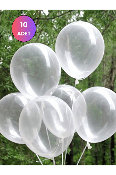 Bunloon Şeffaf 11 İnç 10 Adet Balon Seti – Parti ve Organizasyon Süslemesi
