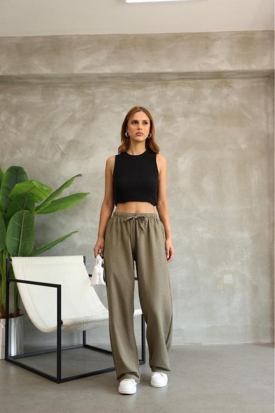 RE7EDİ Khaki Linen Pants Unisex