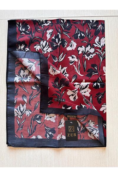 ZER Floral Motif Floral Patterned Special Design Shawl