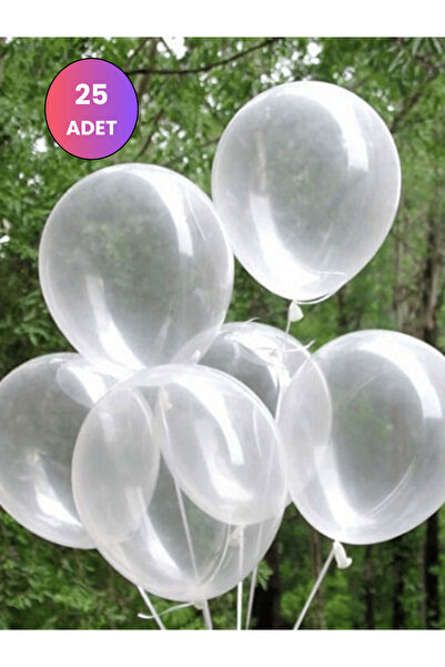 Bunloon Şeffaf 11 İnç 25 Adet Balon Seti – Parti ve Organizasyon Süslemesi