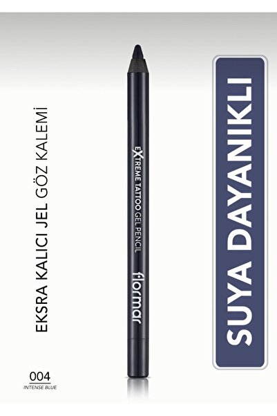 Flormar Kalıcı Göz Kalemi (MAVİ) - Extreme Tattoo Gel Pencil - 004 Intense Blue