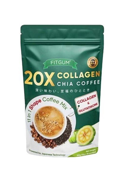 Fitgum مزيج قهوة تشاي الكولاجين 11 في 1