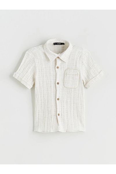 LC Waikiki Lcw Kids Beige Printed Boys' Shirt and T-Shirt 2-Piece