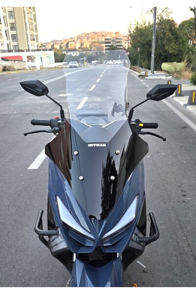 MOTOCAM Küba Newcity 125 Siperlik Ön Cam 2023-2025 Model 78cm Şeffaf Renkli 4...