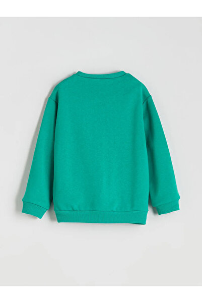 LC Waikiki LCW ECO Green cu imprimeu Swea tricou pentru băieți și pantaloni de trening 2 piese