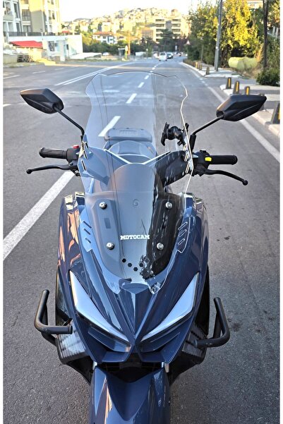 MOTOCAM Küba Newcity 125 Siperlik Ön Cam 2023-2025 Model 65cm Şeffaf Renkli 4...