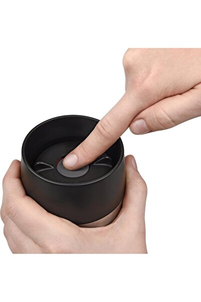 TEFAL Travel Mug 0.36 L — Black (Berry) Silicone Sleeve, 100% Leak-Proof, 360° Drinking, Dishwash