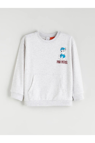 LC Waikiki LCW Kids White Paw Patrol Imprimat Băieți Hanorac și pantaloni de trening Set de 2