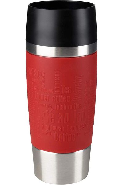 TEFAL 0.36 Litre Travel Mug, Red, Stainless Steel/Plastic, K3084114
