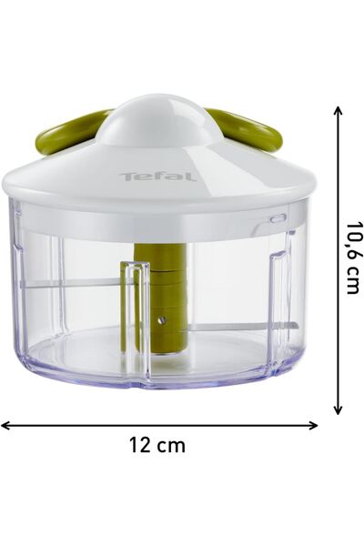 TEFAL Manual Food Chopper 500ml, Stainless Steel Blades, Enhanced Safety, 10-Year Warranty (K1330404