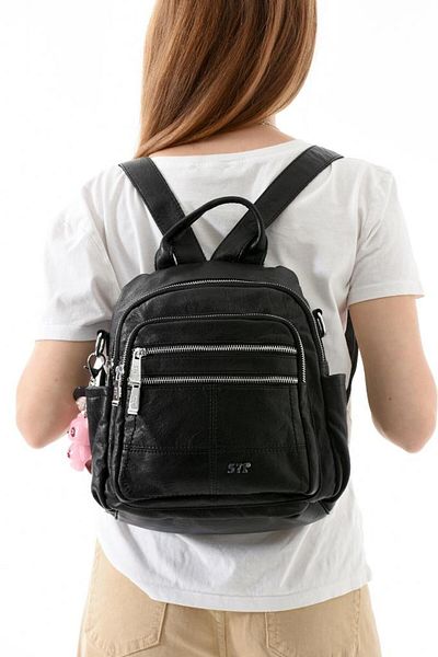 Baginn Y.S.Leather Women's Backpack 25*23 cm Vegan Leather Whether Back or Shoulder Lighted Charm Cross Bag