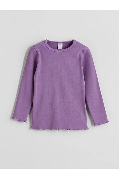 LC Waikiki Lcw Eco Lilac Ribbed Baby Girl T-Shirt and Leggings 2-Pack