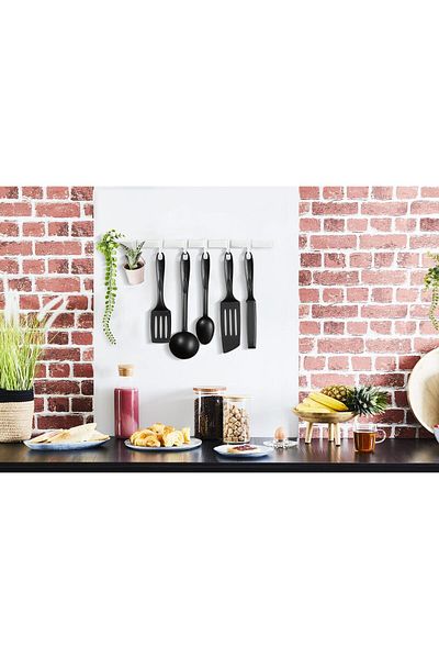 TEFAL Bienvenue Set of 5 Heat Resistant Kitchen Tools Ladle, Angle Spatula, Long Spatula, Pancake Sp