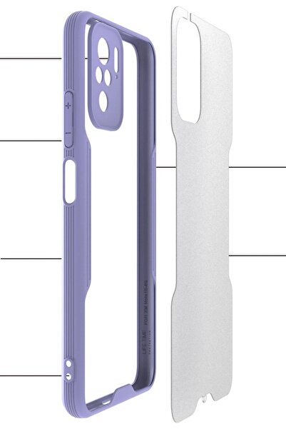 CepteToptan Myt09 Xiaomi Redmi Note 10 Case Platinum Silicone - Black