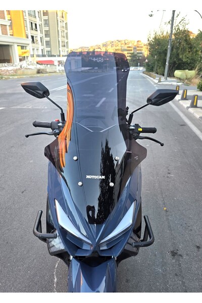 MOTOCAM Küba Newcity 125 Siperlik Ön Cam 2023-2025 Model 78cm Siyah Renkli 4m...
