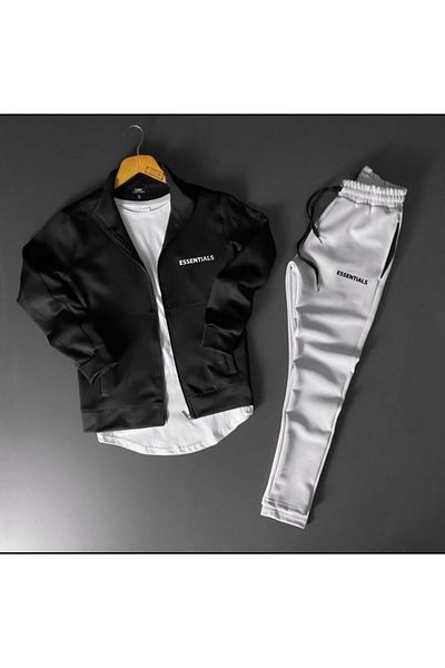 NOFLEN Unisex Essentials Printed Oversize Tracksuit Set