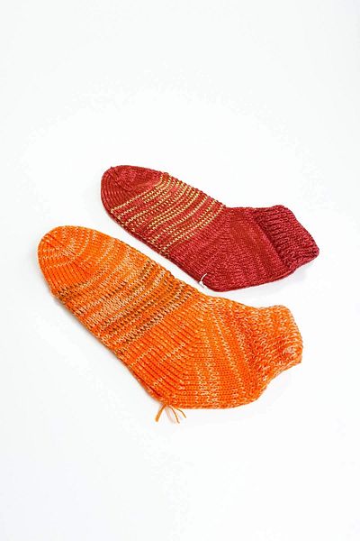 PRATİKOBA 2 Pairs of Hand Knitted Winter Stylish Women's Wool Booties Set 15