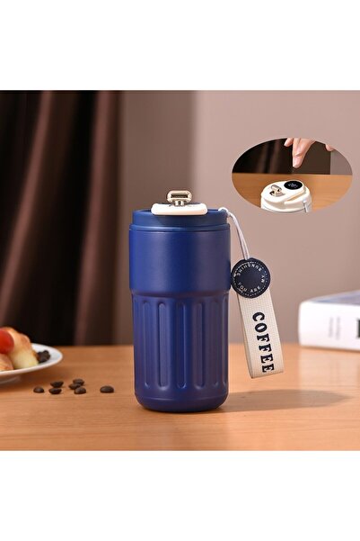 Mixbo Digital CoffeeMug Thermos Mixbo, LED Display, Built-In Thermometer, Stainless Steel, 450 ml, Navy Bl
