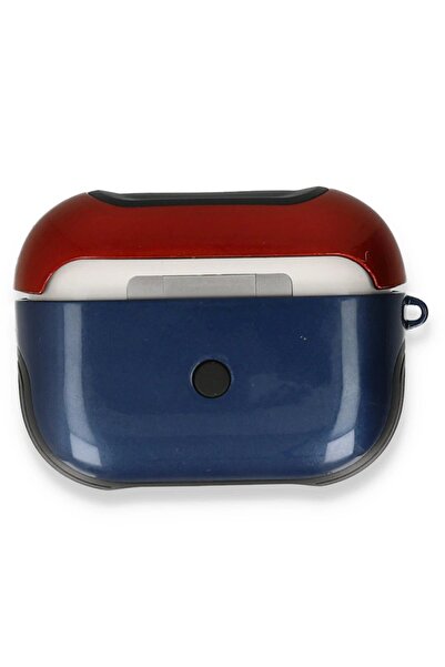 CepteToptan Myt09 AirPods 3 (3Rd Generation) 3in1 Case - Navy Blue-Red