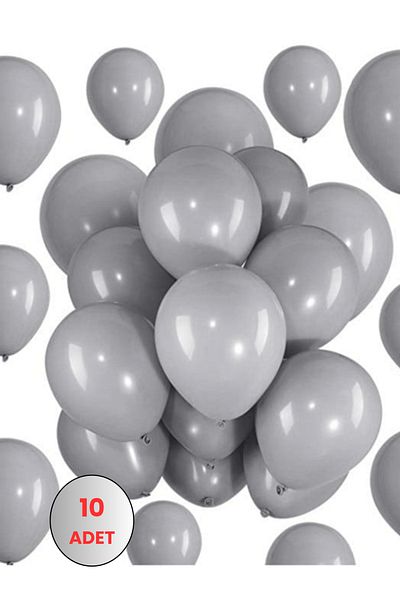 Mielibon Pastel Gray Balloons 12 Inch Set of 10 – Party Birthday Wedding Decoration