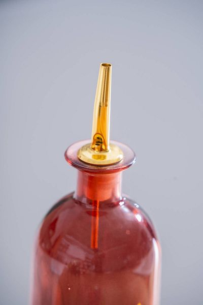 ACAR 7939 Pierre Glass Oil Pot 500 ml - Red