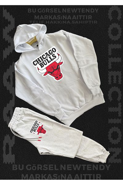 Minikelya Chicago Bulls Black Hooded Sweatshirt and Sweatpants Set – Unisex Sports & Casual