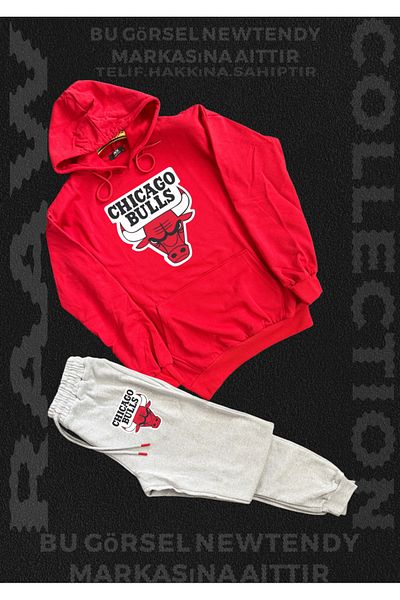 Minikelya Chicago Bulls Black Hooded Sweatshirt and Sweatpants Set – Unisex Sports & Casual