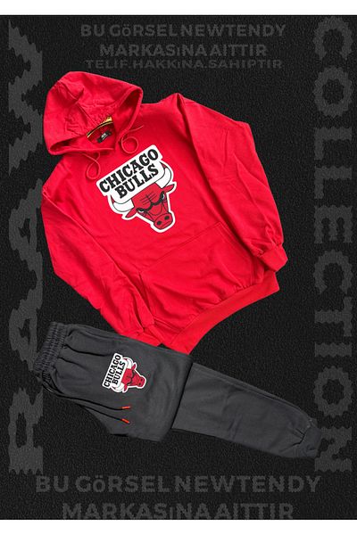Minikelya Chicago Bulls Black Hooded Sweatshirt and Sweatpants Set – Unisex Sports & Casual